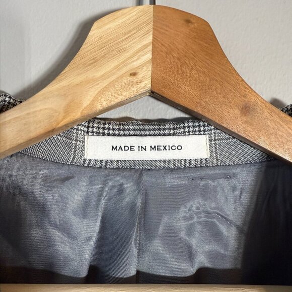 Joseph Abboud Fairway Plaid Wool Sport Coat Dinner Jacket Blazer Men's 46R Gray - Picture 6 of 14